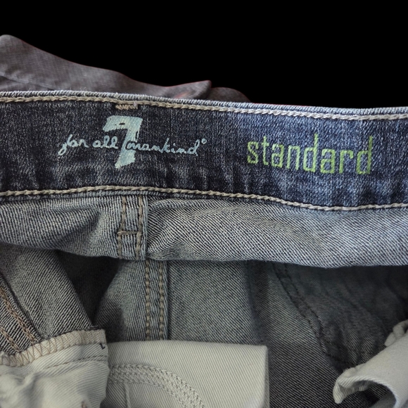 7 For All Mankind Mens Standard Fit Chevron Pocket Button Fly Jeans Size 32 - Picture 3 of 8